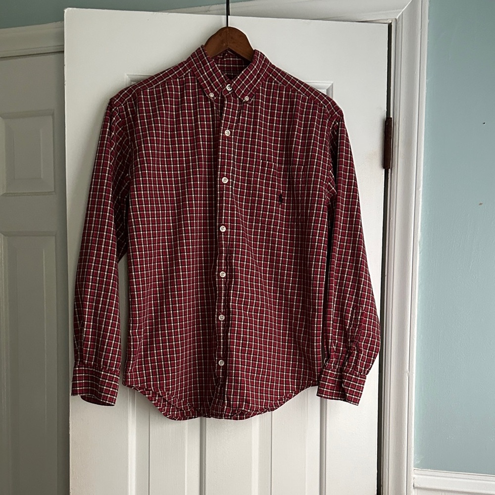 Ralph Lauren Kids Red Checkered Button Down Shirt